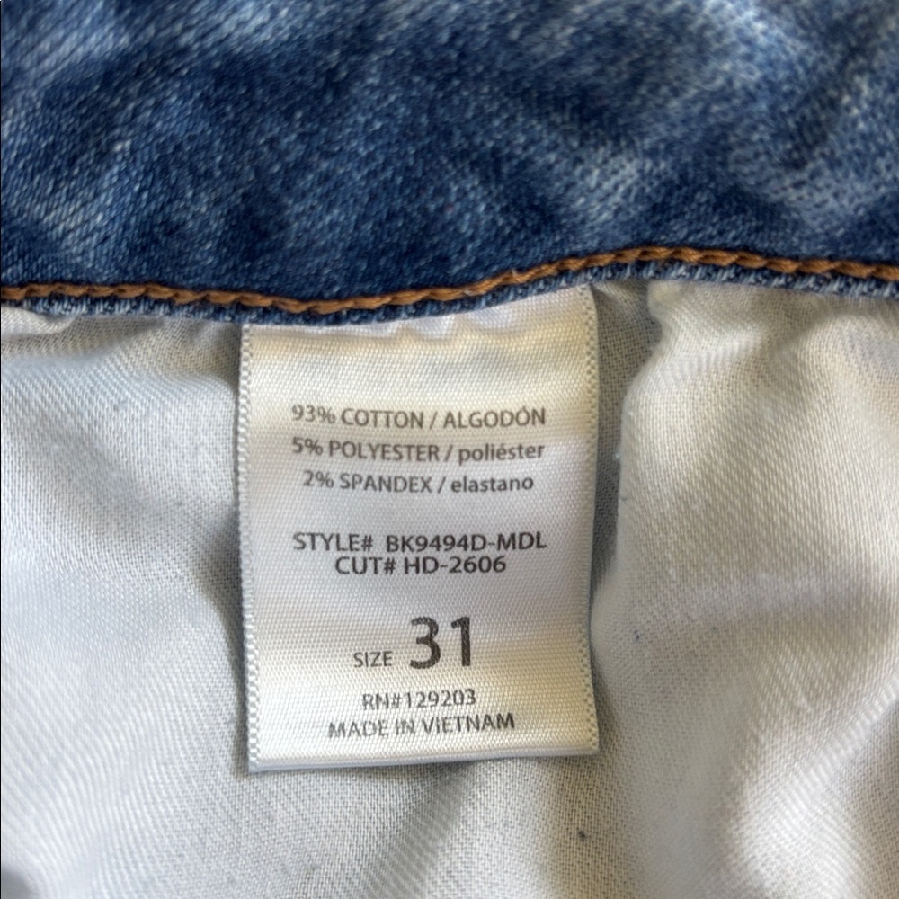 Hidden Los Angeles Classic Blue Women's Straight-Leg Jeans Size 31 - Picture 6 of 6